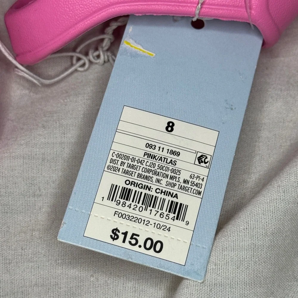 Cat & Jack Pink Slip-On Clogs – Toddler Sizes 7 or 8